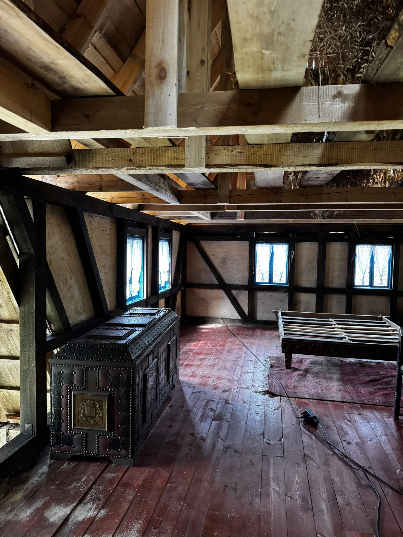 First-floor furnished room with bed at The Mill